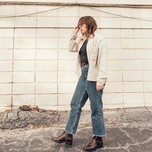 Oak + Fort Ribbed Blouse